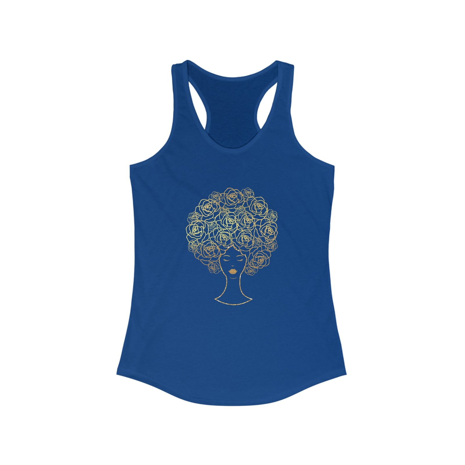 Golden Afro Racerback Tank - Image 5