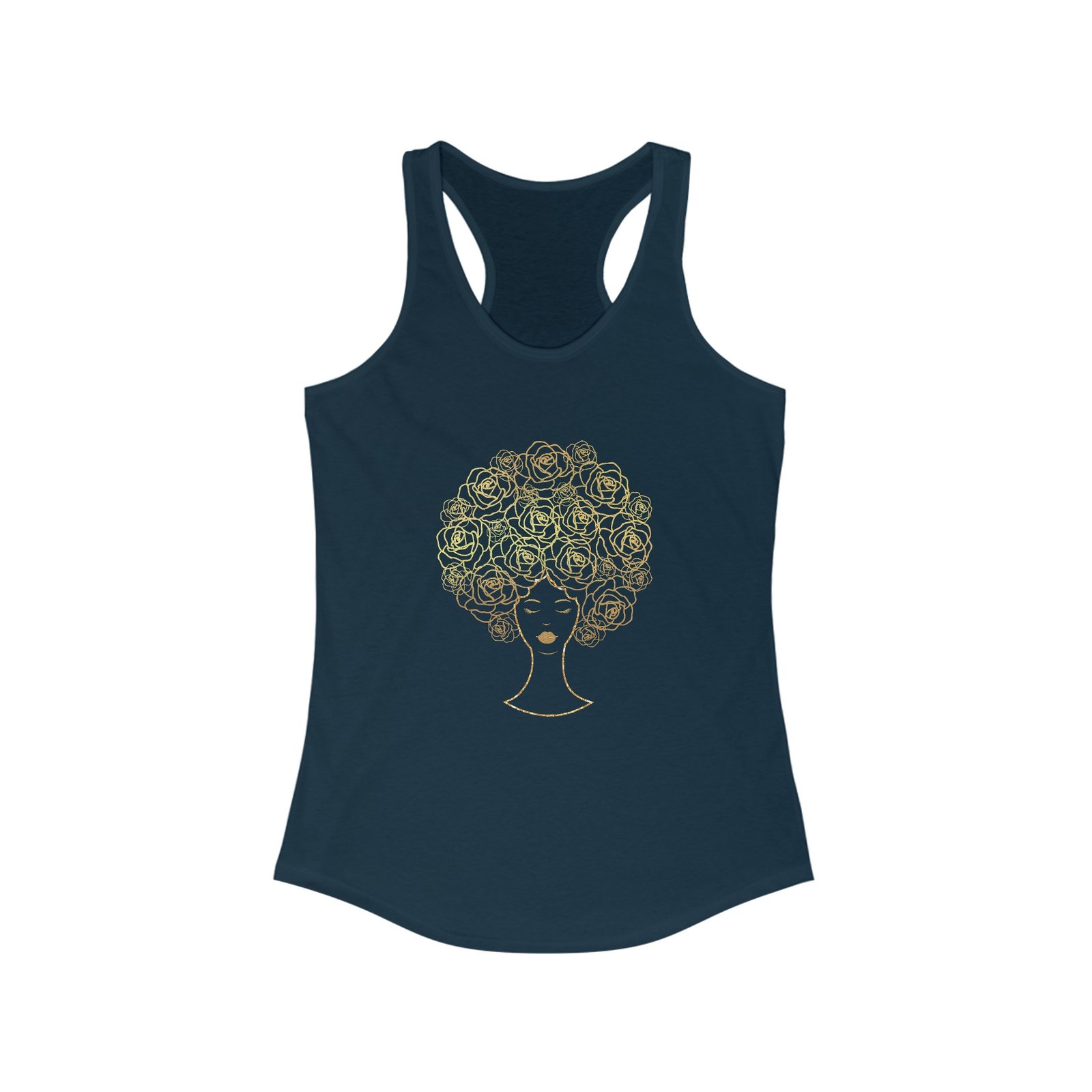 Golden Afro Racerback Tank - Image 7