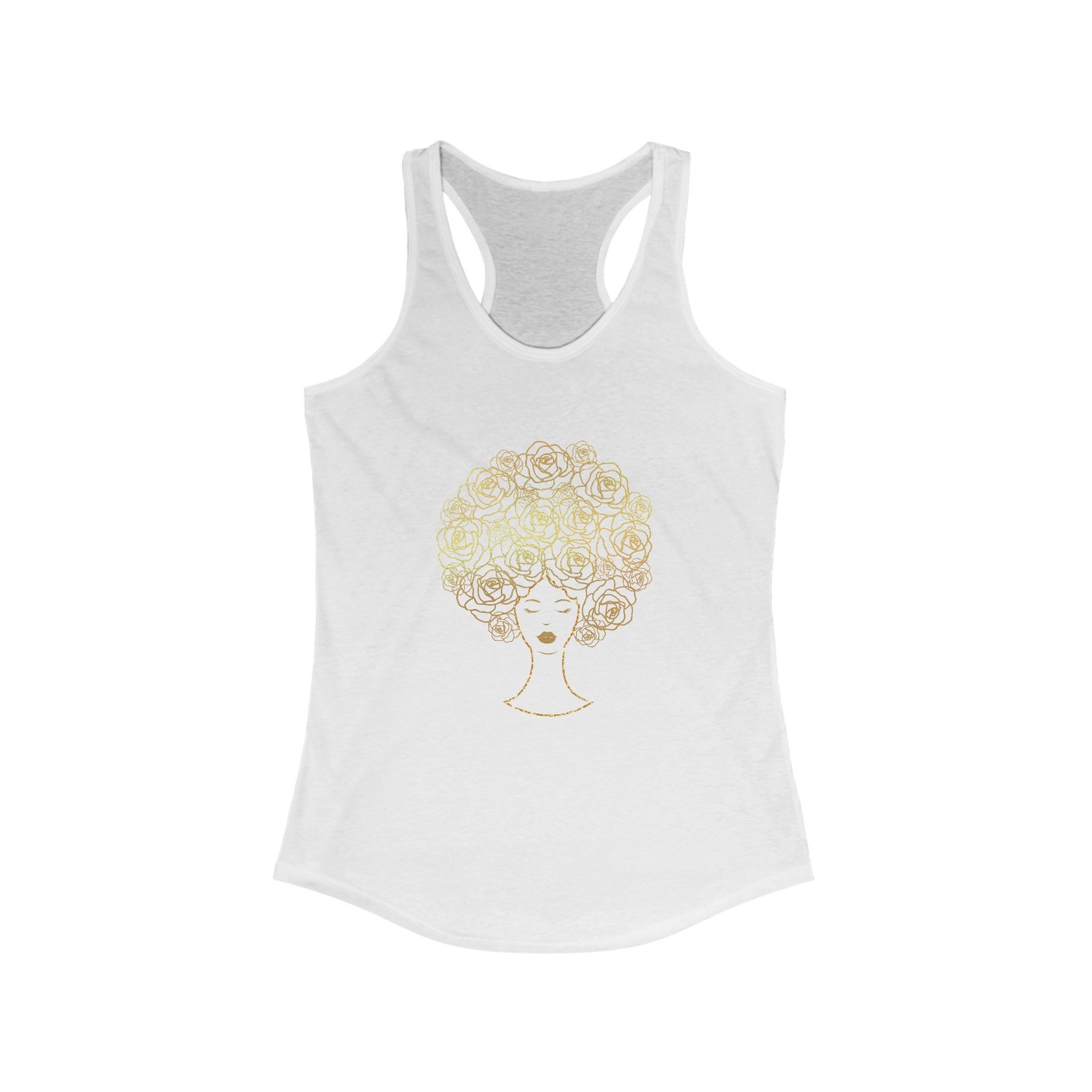 Golden Afro Racerback Tank