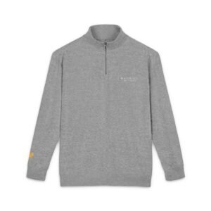 Black Women Amplified Logo Pullover Embroidered Quarter-Zip Fleece Pullover